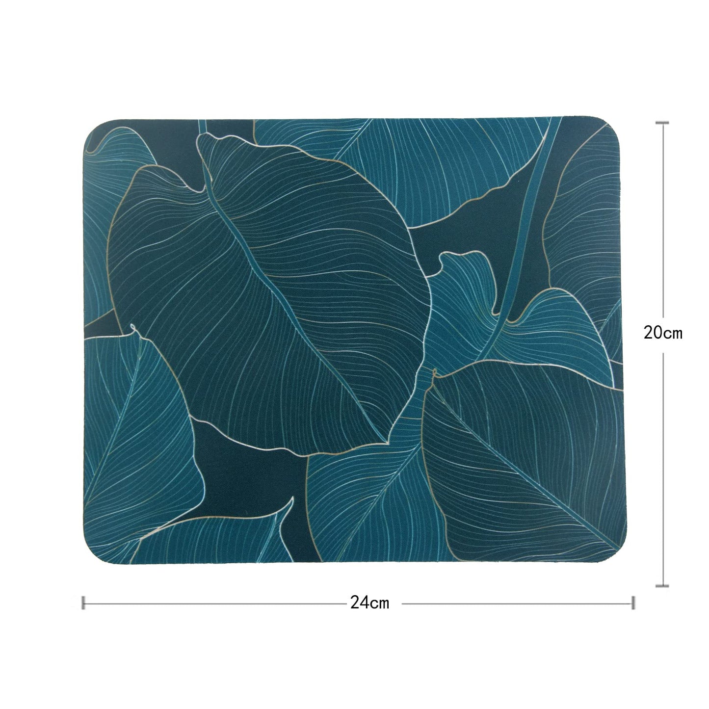 Mouse Pad, Gaming Mouse Pad, Non-Slip Rubber Base Mouse Mat with Designs for Laptop, Computer & Office, 9.5 x 7.9 x 0.12 inches (Leaf)