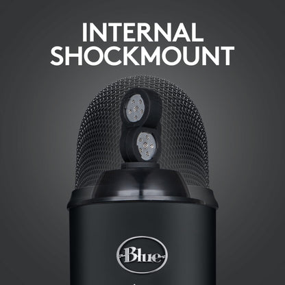 Logitech Blue Yeti Game Streaming Kit with Yeti USB Gaming Mic, Blue VO!CE Software, Exclusive Streamlabs Themes, Custom Pop Filter, PC/Mac/PS4/PS5 - Blackout