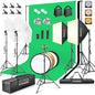 Photography Lighting kit with Backdrops, 8.5x10ft Backdrop Stands, Zyernar LED Bulbs Umbrella Softbox Continuous Lighting, Photo Studio Equipment for Video Shoot