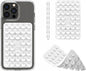 Silicone Double-Sided Suction Phone Grip Detachable Mount - Car Dashboard/Shower Phone Holder, Hands-Free For Selfies & Videos, TikTok, ASMR, Yoga - iphone & Android Compatible (3.94"x2.5",White)