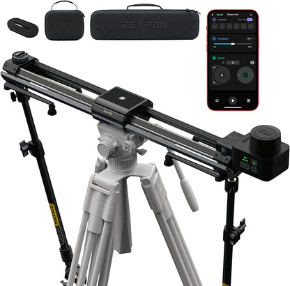 Zeapon Micro 3 E1000 Double Distance Motorized Camera Slider,42''/107cm Travel Distance,DSLR Slider with Carrying case, Motor Quick Switching, 10-26Lbs Payload and Adjustable Sliding Damping Design