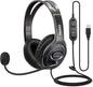 MAIRDI USB Headset with Microphone for PC, Computer Headset with Mic Noise Canceling for Laptop Teams Zoom Office Work Call Center Business Softphone, Dictation Headset for Dragon Naturelly Speaking