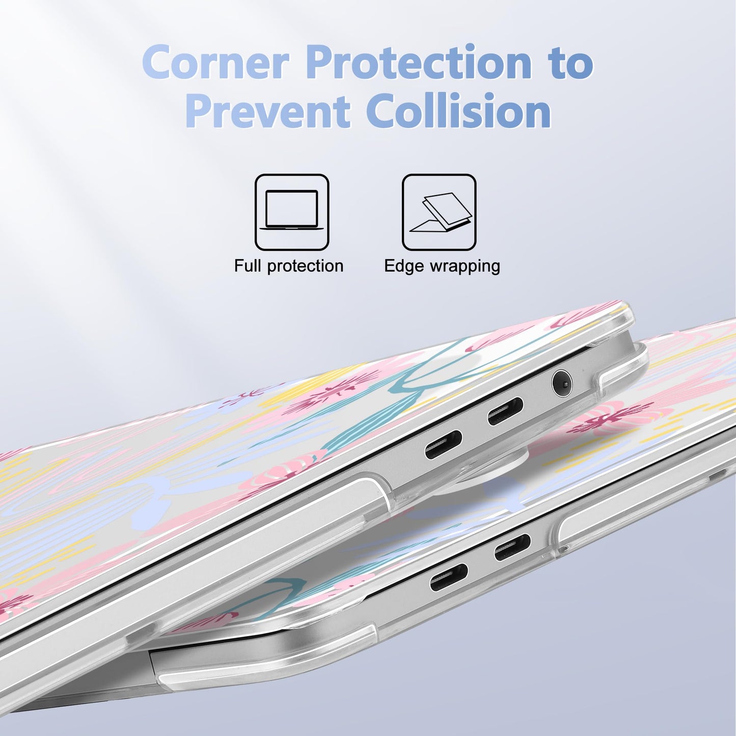 Lepeoac for MacBook Pro 16 inch Case 2019 2020 Release Model A2141, Plastic Hard Shell Cover with Keyboard Cover & Screen Protector for MacBook Pro 16 inch with Touch Bar & Touch ID, Florals
