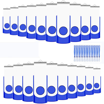 100-Pack of 1GB USB Flash Drive Bulk EASTBULL FAT32 Thumb Drive Pack (Blue)
