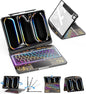 SIBEITU Keyboard Case for iPad Pro 11 Inch M5 2025 /M4 2024, Clear Wireless 360 Rotatable iPad Pro11 Cover, Multi-Touch Trackpad & Visible PCB High-Tech Design, 7-Color Backlight & 3-Brightness, Black