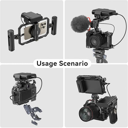 SmallRig Aluminum Power Bank Holder, Powerbank Mount Clamp Compatible with Width Range: 53 mm–84 mm (2.1–3.3 inches) and Thickness Range: 0 mm–18 mm (0–0.7 inch) Power Banks - BUB2336