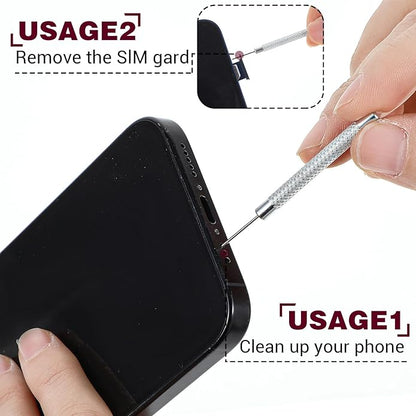 AOZUO 16 Pcs SIM Card Removal Pin, SIM Card Tray Ejector Pins Removal Opening Tool Watch Chain Link Remover Pin Tools Smartphone Ejector Pins Needle Remover for Cell Phone Opener