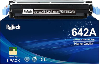 642A Black Toner Cartridge,Compatible for HP 642 A CB400A for HP Color Laserjet CP4005 Series CP4005DN CP4005N Printer, ( 1 Pack ,Up to 7,500 Pages )