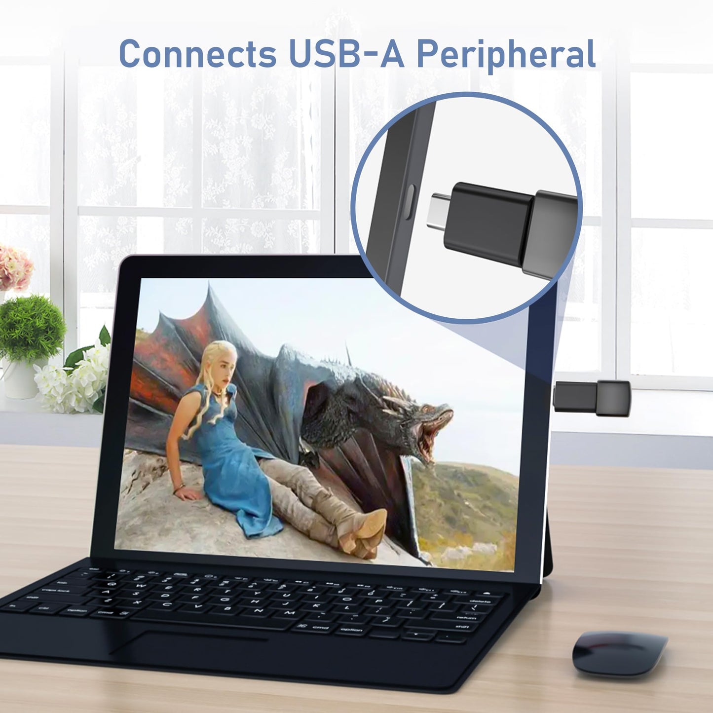 Basesailor USB C to USB Adapter 3Pack,USBC Male to USB 3.0 Female Converter