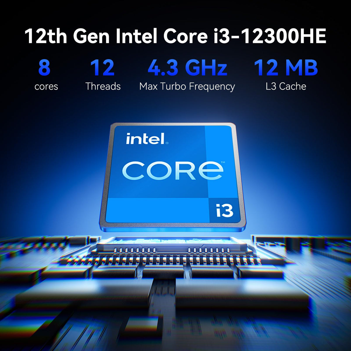 GEEKOM NEW IT12 Mini PC,Intel i3-12300HE(Beats 12450H),16GB RAM,256GB SSD