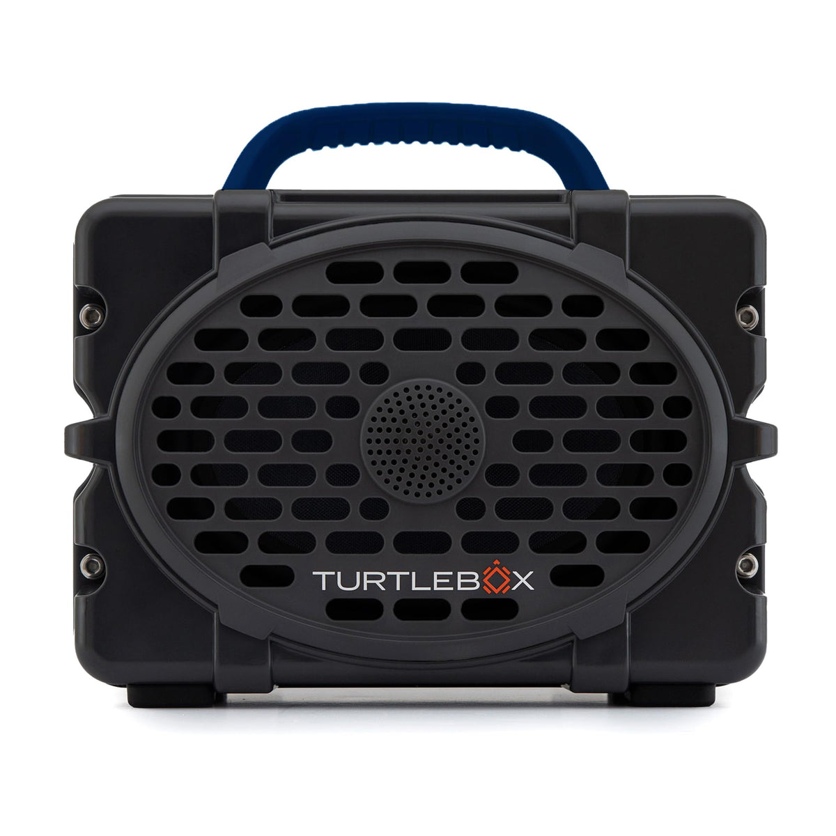 Turtlebox Original Gen 3 Outdoor Bluetooth Speaker, White/Royal Blue