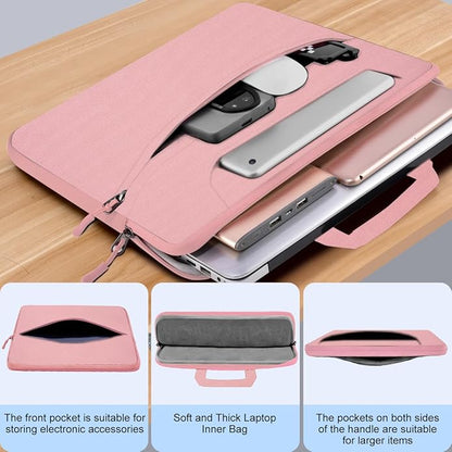 Universal Laptop Shoulder Bag 13-17.3 Inch Shockproof Briefcase with Multi-Pockets & Adjustable Strap for MacBook Pro/Air