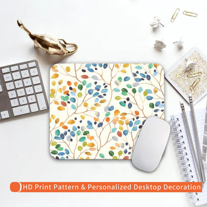 Armanza Square Mouse Pad Colorful Forest,Personalized Premium-Textured Custom Mouse Mat Design,Washable Mousepad Cloth,Non-Slip Rubber Base Computer Mouse Pads for Wireless Mouse