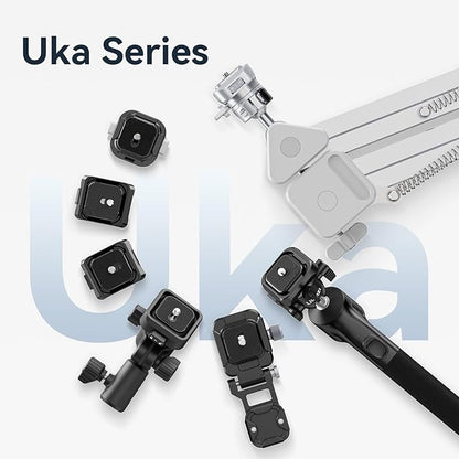 ULANZI TH02 Uka Inverted Ball Head Quick Release Metal Ball Head Camera Mount Uka 360° Rotating with Quick Release Plate, 2.5kg/5.5lb Load for Tripod, Monopod, DSLR, Camera