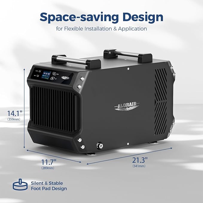 ALORAIR Crawlspace Dehumidifiers with Pump, 180 Pint Commercial Dehumidifier for Basements with Drain Hose, 2,300 Sq.Ft Auto Defrost Industry Crawl Spaces Dehumidifier