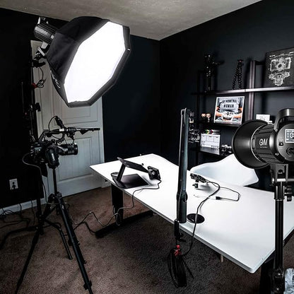 Bi-Color LED Video Light, GVM 200W Photography Lighting with Bowens Mount, Continuous LED Lighting Dimmable 3200K-5600K, CRI97+, APP Control System, YouTube, Portrait Studio Lighting Kit with Softbox