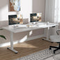 Veken 55 Inch Large Electric Standing Desk, Gaming Table, White
