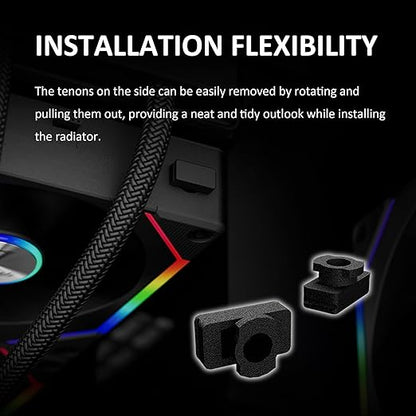 GAMDIAS 120mm ARGB PWM Case Fan, 2 Blades in 1 Fan Pack (Standard & Reverse Blades), Sync with RGB Motherboards, Easy Installation & Cable Management w/Cabless Daisy Chain Design