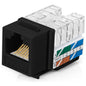 Everest 90 Degree RJ45 Cat6A Keystone Jacks Slim Profile 20-Pack Yellow