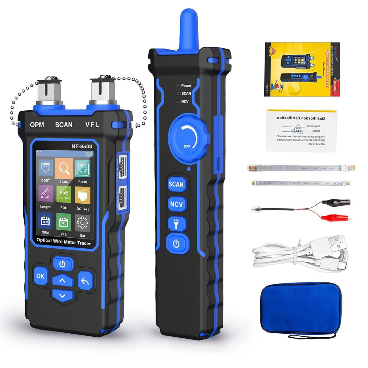 NOYAFA NF-8506 Network Cable Tester with RJ45 Crimp Tool, IP Scan Ping Test