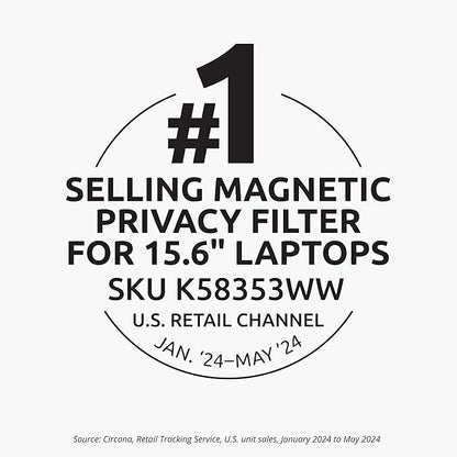 Kensington MagPro™ Magnetic Laptop Privacy Screen 15.6 inch, Removable 16:9 Laptop Privacy Filter Shield, Anti-Glare, Blue Ray Reduction, Compatible with HP/Dell/Acer/Asus/Lenovo (K58353WW)