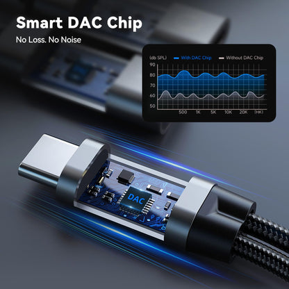 USB C Splitter for KZ ZS10 PRO, CCZ CA01 USB C to 3.5mm Audio Headphone and Charger Adapter, Type C Headphone Splitter 1 in 2 Out, IEM Cable DAC Dongle for Samsung Galaxy S25/S24/S23/S22 (USBC-3.5MM)