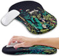 Kuosgm Ergonomic Mouse Pad Wrist Support with Memory Foam Massage Bulge, Carpal Tunnel Pain Relief Mousepad Wrist Rest for Mouse(12x8 inch, Midnight Floral)