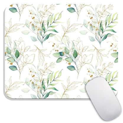 Armanza Square Mouse Pad Pretty Leaves, Personalized Premium-Textured Custom Mouse Mat Design, Washable Mousepad Cloth, Non-Slip Rubber Base Computer Mouse Pads for Wireless Mouse