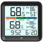 Indoor Thermometer Room Temperature Home Hygrometer Humidity Gauge, Accurate Calibration, Backlight, Air Comfort Indicator, Max Min Records, Time, Date (1, Black, 3.6" W x 3.4" H)