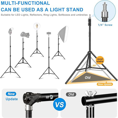 10 x 6.9 Ft Photo Backdrop Support Stand, MSKIRA Adjustable Background Stand, Backdrop Support System Kit for Parties Screen Back Drops Events Decoration, with 6 Clamps, 4 Clips, 2 Sandbags, Carry Bag