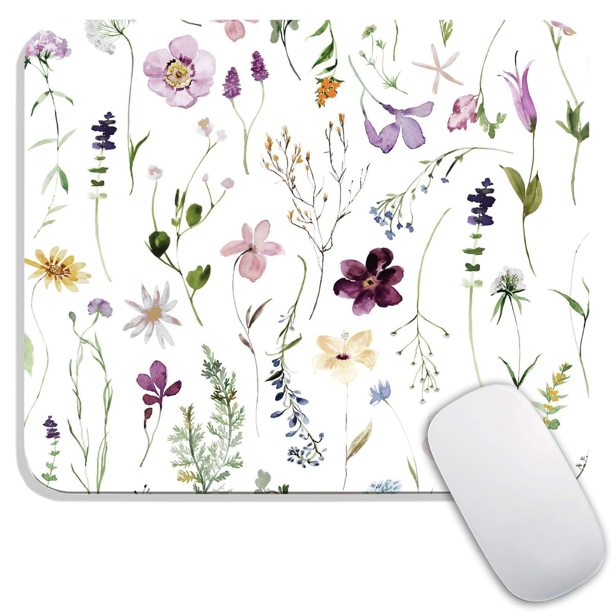 Armanza Square Mouse Pad Apricot Flower, Personalized Premium-Textured Custom Mouse Mat Design, Washable Mousepad Cloth, Non-Slip Rubber Base Computer Mouse Pads for Wireless Mouse