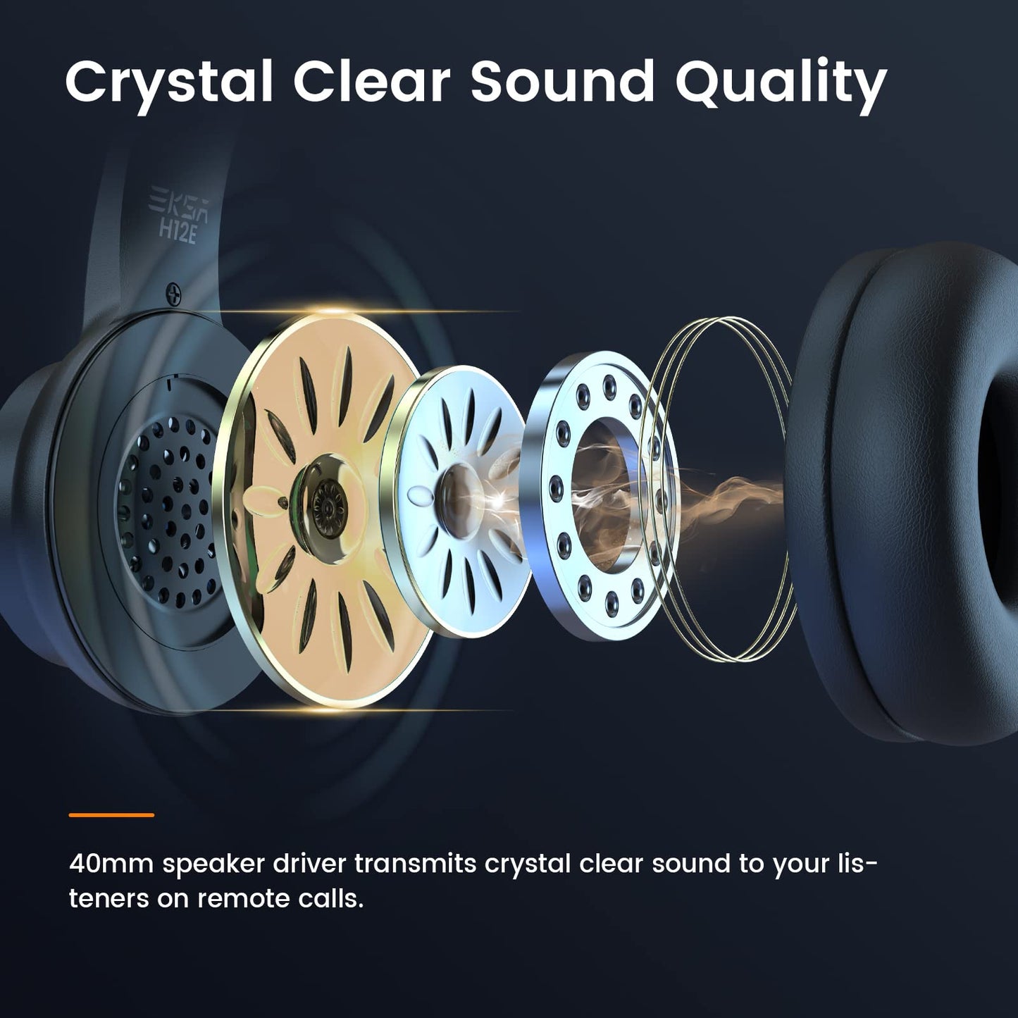 USB Headset with Microphone for PC Laptop, Wired Computer Headset Environmental Noise Canceling Headphones with Mic Mute & Volume Control, On Ear Lightweight Comfort for Work, Office/Call Center/Skype
