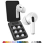 Foam Masters Ultra-Premium Memory Foam Ear Tips for AirPods Pro 1st & 2nd Gen | 3 Pairs | New Ver. | Secure Fit | Super Comfort | Better Noise Cancel | Replacement Buds (Small, Blue)