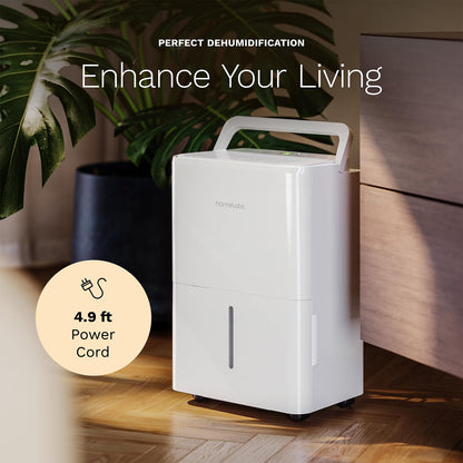 hOmeLabs Dehumidifier 1,800 Sq Ft 8 Pint (MAX 24 Pint at 95°F, 90% RH)