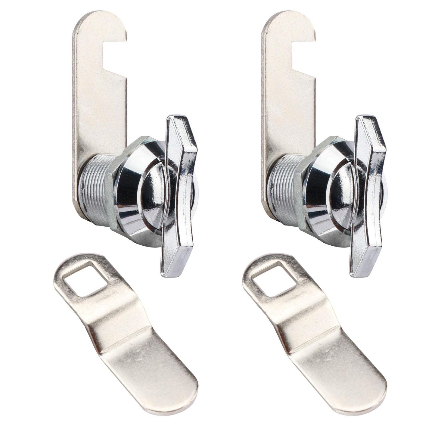 Thumb Operated Offset Cam Lock,Replacement Keyless Compartment Latch, Non-Locking Compartment Lock for RV, Camper, Vehicles, Storage Door Cabinet Mailbox Drawer(Color:S: 19 x 16mm)
