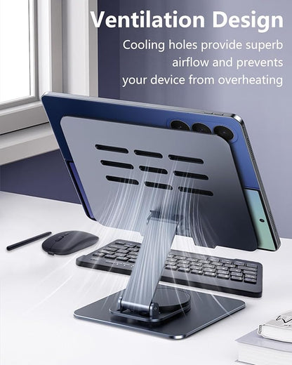 for Samsung Galaxy Z Fold 7 6 5 4 All Fold Smartphones Bluetooth Keyboard Stand Mouse & Pen Set, Portable Travel Wireless Keyboard Adjustable Foldable Aluminum Alloy Desk Holder for 4.7"-8.5" Tablets