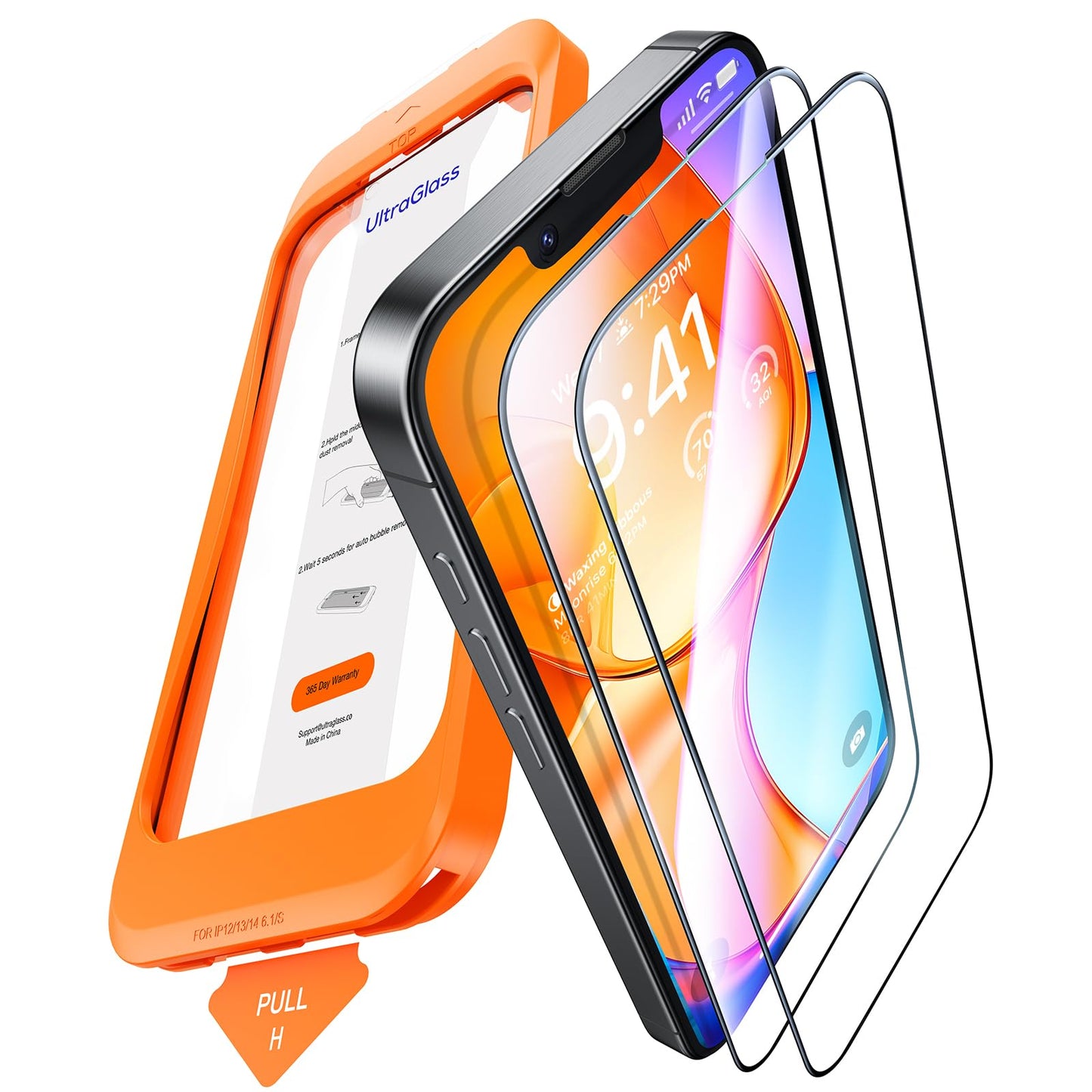 UltraGlass UNBREAK TOP 9H+ Armor for iPhone 17e/ 16e Screen Protector 6.1'' (No.1 Military Grade Shatterproof) Screen Protector 17e/ 16e Tempered Glass (Longest Durable & Full Edge Coverage) 2 Pack