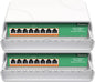 2 Pack 8 Port Gigabit PoE Switch Waterproof, 1000 Mbps 8 PoE+ Ports 120W, IEEE802.3af/at Power Over Ethernet Unmanaged Outdoor Network Switch, Plug & Play