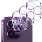 UniqueMe [3 Pack Compatible for iPhone 14 Pro Max/iPhone 14 Pro Camera Lens Protector Tempered Glass,[Case Friendly][Scratch-Resistant][Night Shooting Mode]-Glitter Colorful