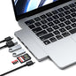 Satechi 7 in 1 USB C Hub Multiport Adapter Pro Slim, USB C Dongle, 100W Charging, 4K HDMI, USB 4, USB 3.2 Gen 2, SD/Micro Card Reader for Mac, MacBook Air/Pro - Silver