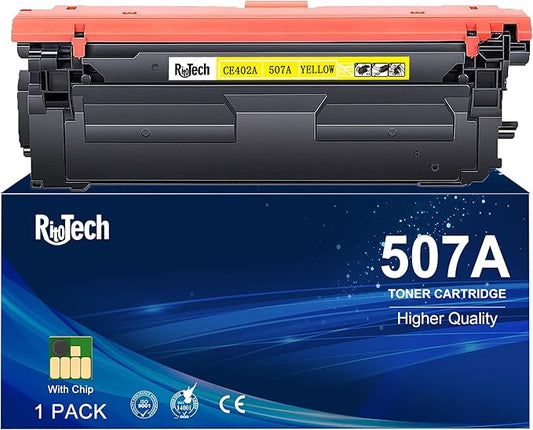 507A Yellow Toner Cartridge,Remanufactured Replacement Compatible for HP 507 507 A CE402A for LaserJet 500 Color m551 m551dn m551n m551xh m570dn m570dw m575c m575dn m575f (1-Pack)