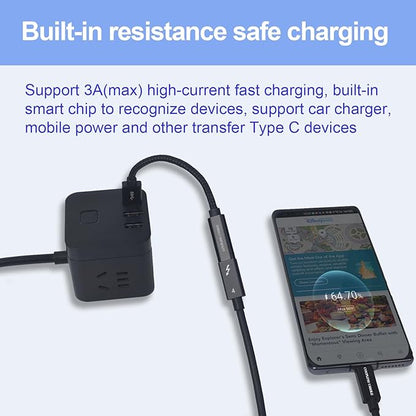 USB to USB C Adapter, Transfer up to 10Gbps,USB to Type C Charger Cable Adapter,Compatible with MacBook/iMac/iPad/iPhone 15 Series, Galaxy Note S24 Series(2pcs Black)