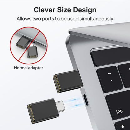 Elebase USB C to USB Adapter 4 Pack for MacBook Pro Air,iPad