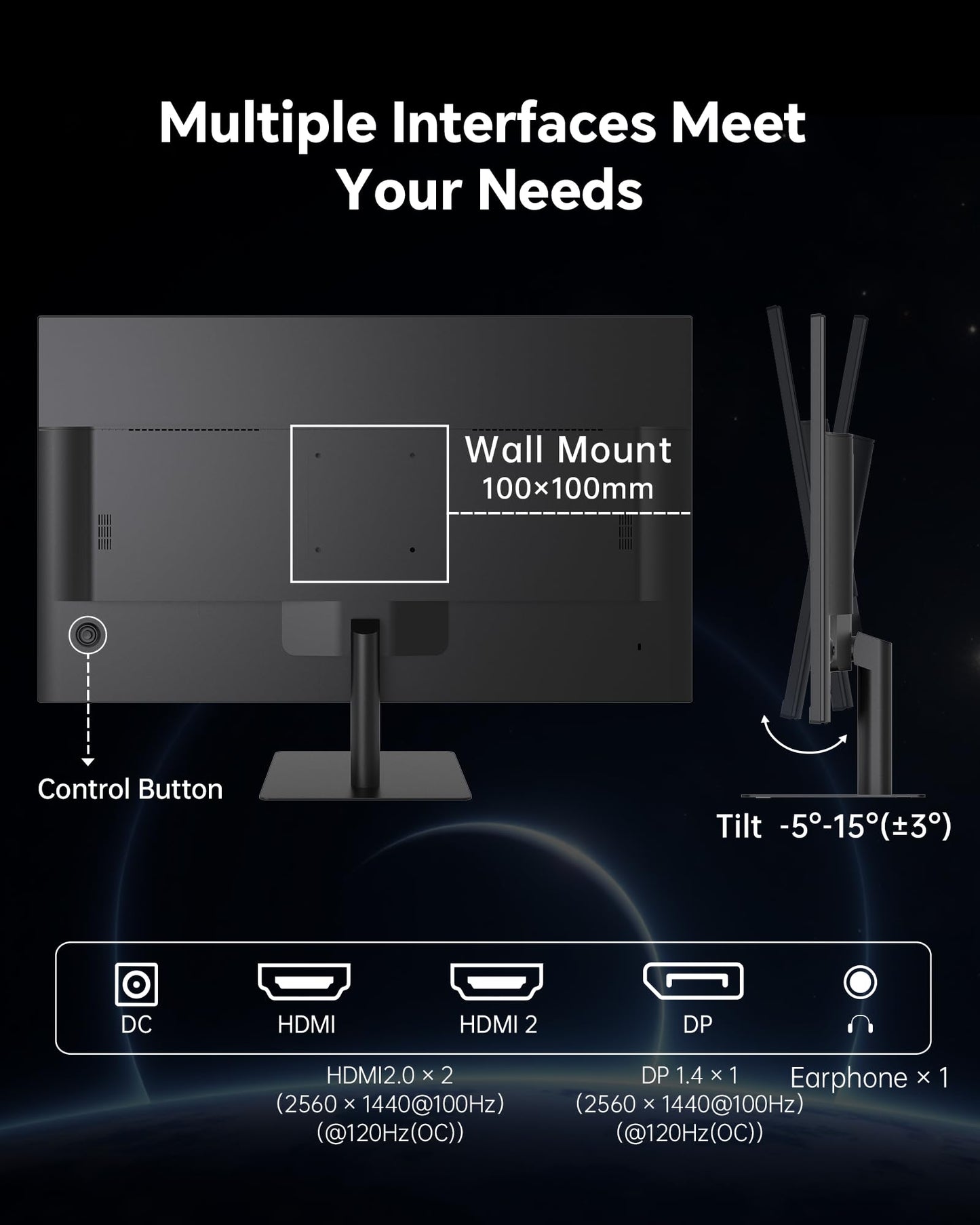 KTC 32 Inch 2K 120Hz Computer Monitor, IPS QHD 2560x1440 Monitor HDR H32T13