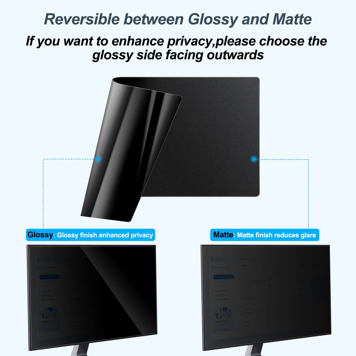 JEAPKA [2-Pack] 27 Inch Privacy Screen for Monitor Computer Screen Privacy Filter for 16:9 Widescreen Monitor Desktop PC Monitor Privacy Film Monitor Privacy Shield and Anti-Glare Protector