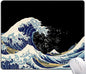 Mouse Pad, Japanese Sea Wave Design Mouse Pad, Washable Square Cloth Mousepad for Gaming Office Laptop, Non-Slip Rubber Computer Mouse Pads for Wireless Mouse, Cool Mouse Pads for Desk