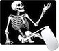 Cool Funny Skull Custom Mouse Pad with Non-Slip Rubber, Small Square Design for Wireless Laptop & Computer Mouse Pads for Desk, 9.5 x 7.9 inch Smooth Surface for Gaming & Office