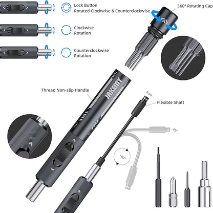Metal Small Ratchet Screwdriver Set, JAKEMY Portable Ratcheting Screwdriver Kit with 90 Magnetic Bits and Opening Pry Tool for Laptop, Computer, MacBook, Phone, Watch, Console, Eye Glasses, DIY