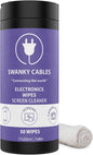 Swanky Cables Screen Cleaner Wipes: Electronic Wipes for Screens - Computer Screen Wipes for Lens, Phone, Tv Screen and Monitor Cleaning - Tech Wipes & Microfiber Cloth (Canister, 50 Count)
