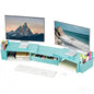 Spacrea Wood Dual Monitor Stand Riser with Drawer and 2 Pen Holders